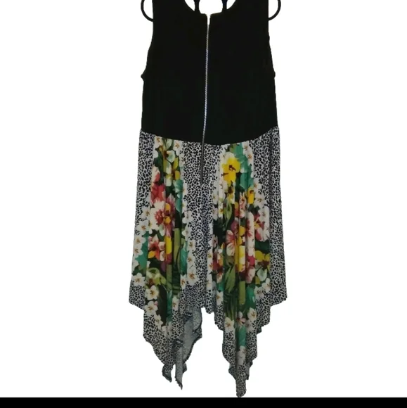 Danny and Nicole Black Animal Print Dress 18 - Picture 3 of 9